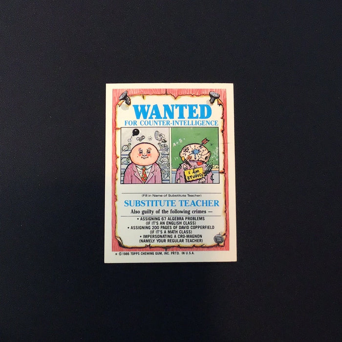 1986 Topps Garbage Pail Kids #142a Bruce Moose