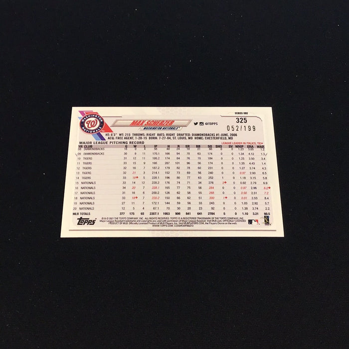 2021 Topps Red Foil #325 Max Scherzer