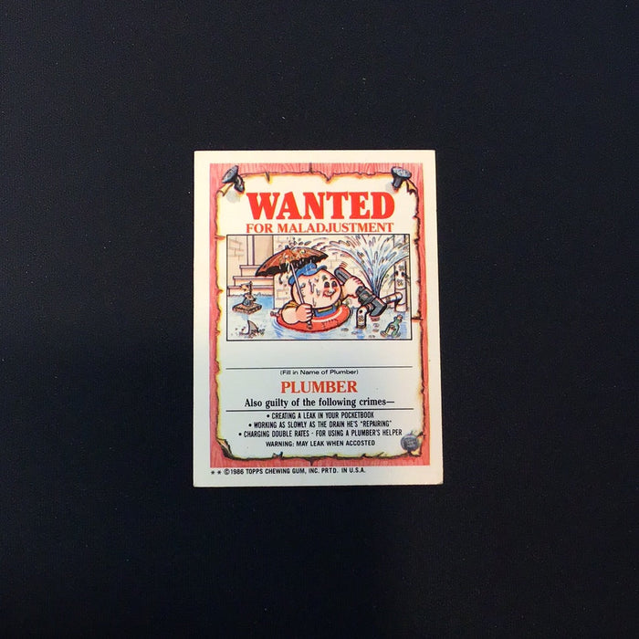 1986 Topps Garbage Pail Kids #166b No Way Jose