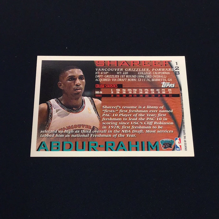 1996-97 Topps #128 Shareef Abdur-Rahim RC
