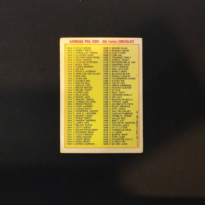 1986 Topps Garbage Pail Kids #138b Outerspace Chase