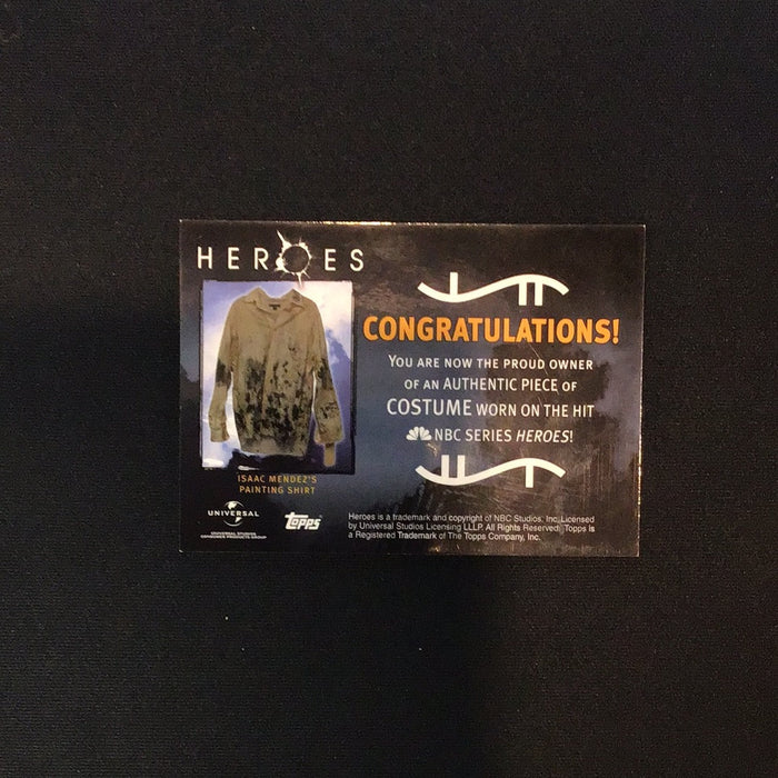 Topps Heroes Isaac Mendez Authentic Worn Costume Card
