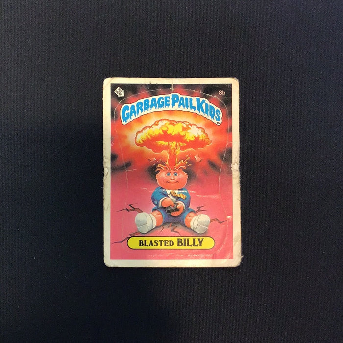 1985 Topps Garbage Pail Kids #8b Blasted Billy (Cheater's License)