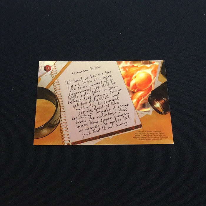 1997 Fleer SkyBox Marvel Premium QFX #15 Human Torch
