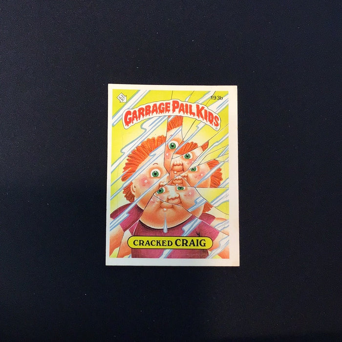 1986 Topps Garbage Pail Kids #193b Cracked Craig