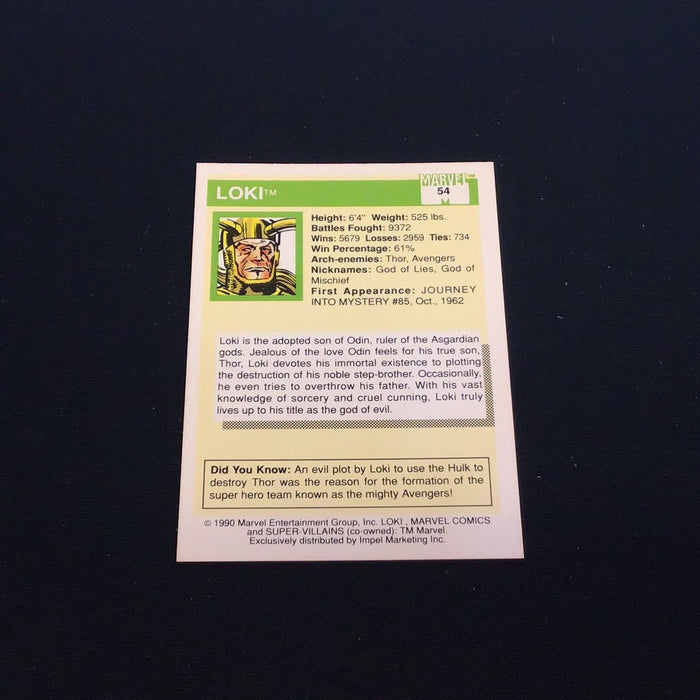 1990 Impel Marvel Universe I #54 Loki