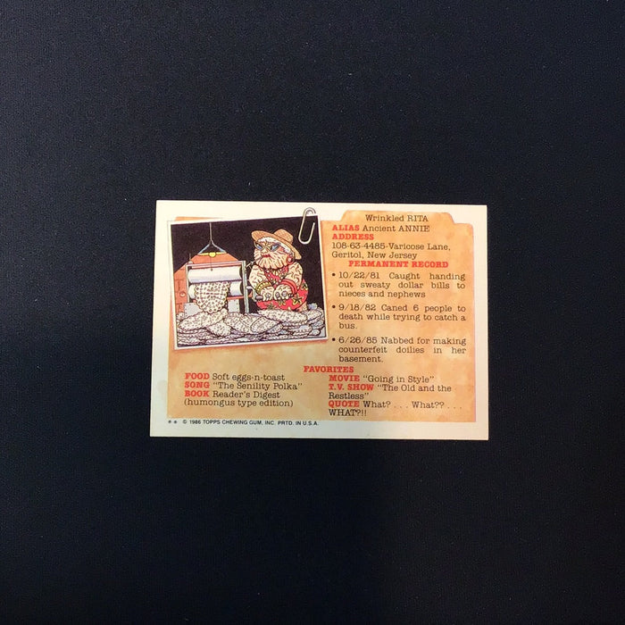 1986 Topps Garbage Pail Kids #172b Clark Can't