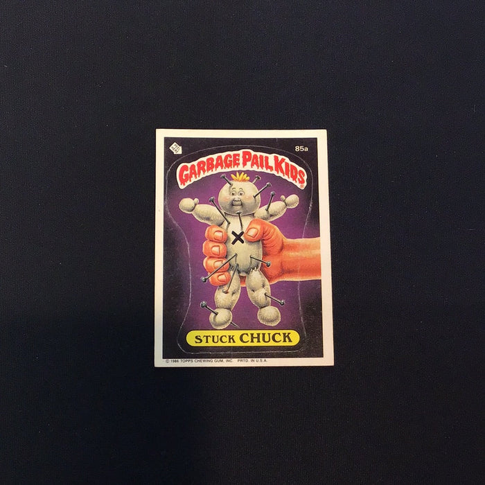 1986 Topps Garbage Pail Kids #85a Stuck Chuck