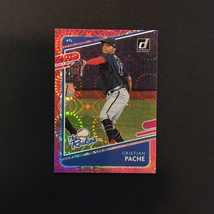 2021 Donruss The Rookies Pink Fireworks #4 Cristian Pache