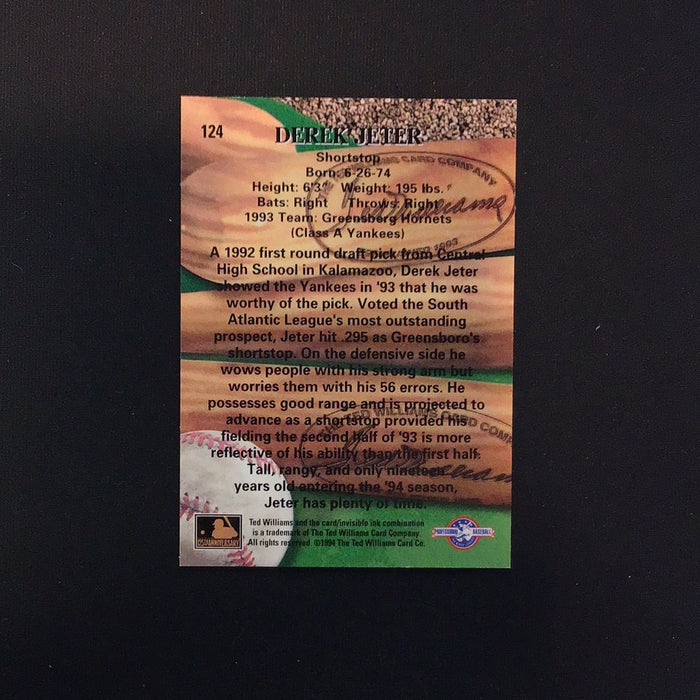 1994 Ted Williams #124 Derek Jeter