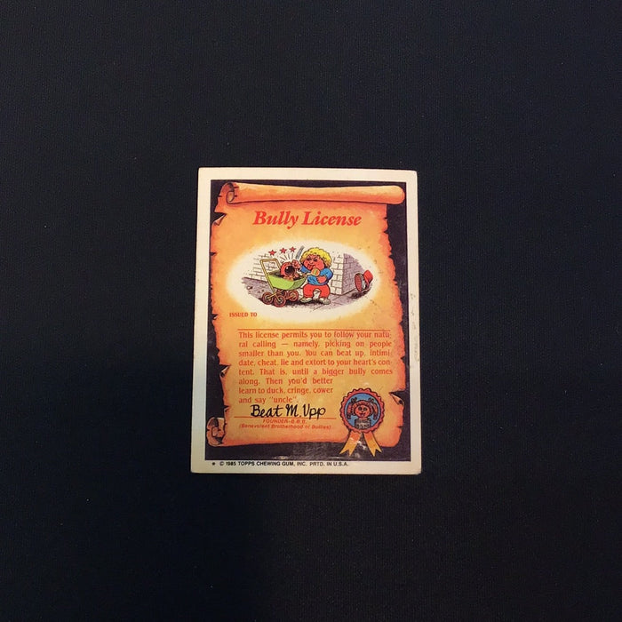 1985 Topps Garbage Pail Kids #72b Brainy Brian