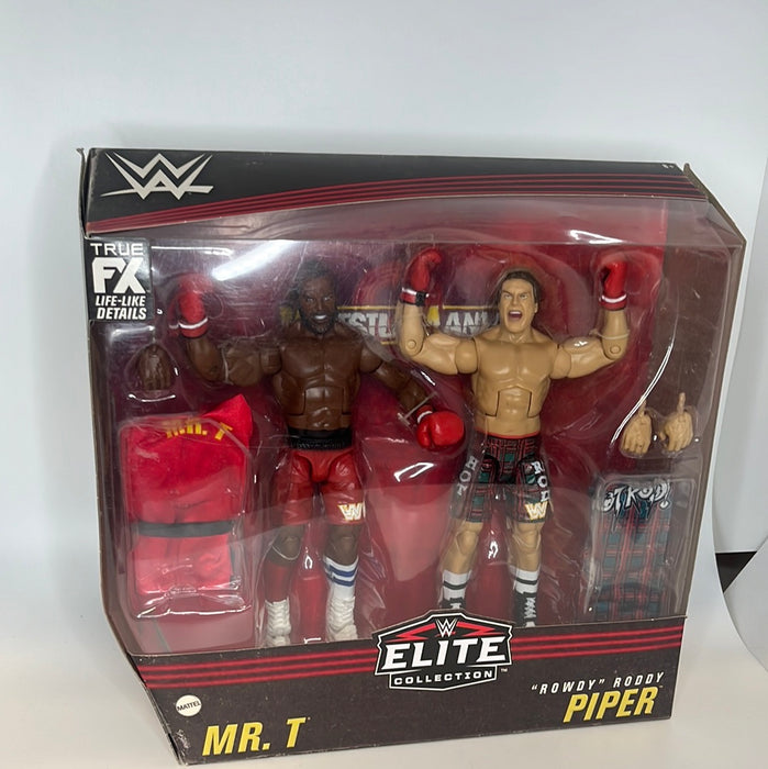 WWE Elite Collection Mr. T And "Rowdy" Roddy Piper Action Figure 2-Pack