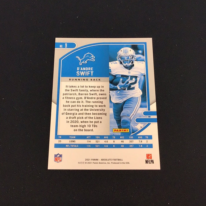 2021 Absolute Red Squares #9 D'Andre Swift