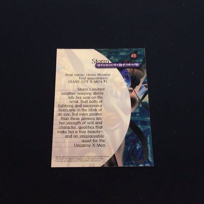 1997 Fleer SkyBox Marvel Premium QFX #43 Storm