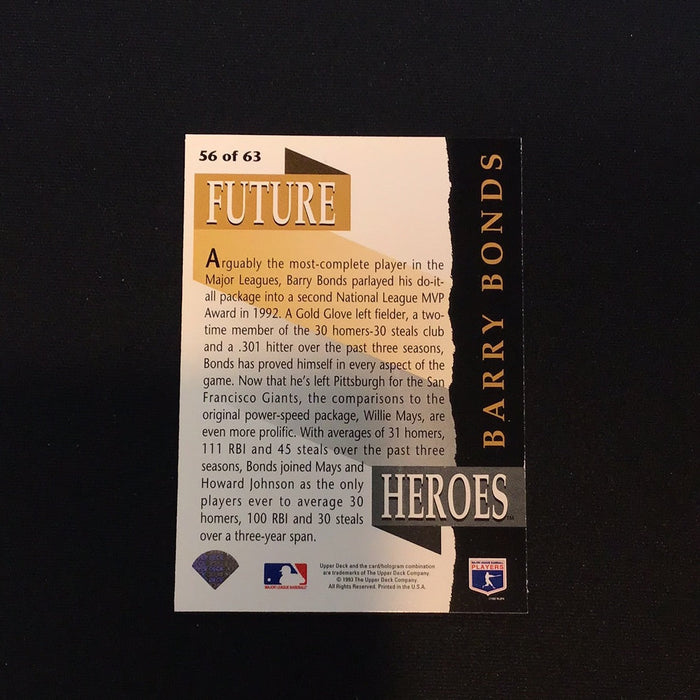 1993 Upper Deck Future Heroes #56 Barry Bonds
