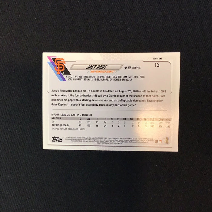 2021 Topps #12 Joey Bart RC