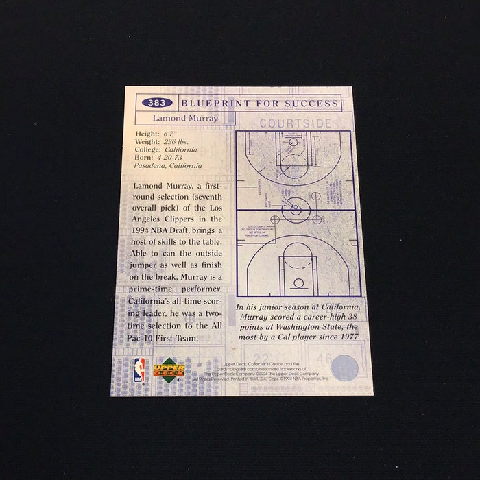 1994-95 Collector's Choice Silver Signature #383 Lamond Murray BP