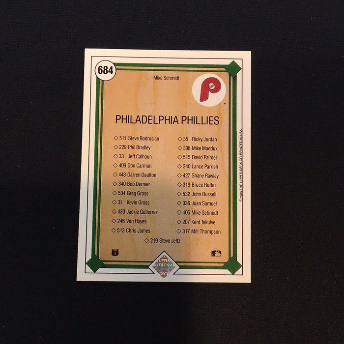 1989 Upper Deck #684 Mike Schmidt TC