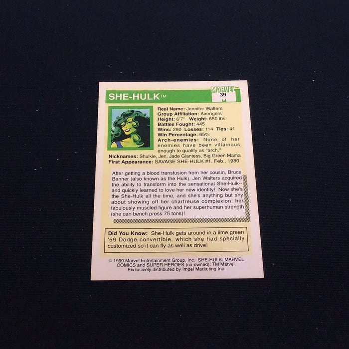 1990 Impel Marvel Universe I #39 She-Hulk