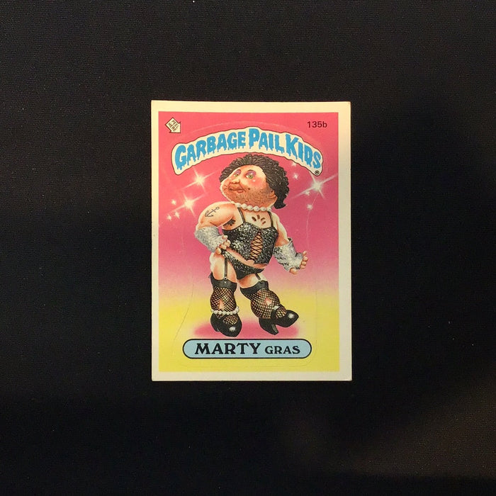 1986 Topps Garbage Pail Kids #135b Marty Gras
