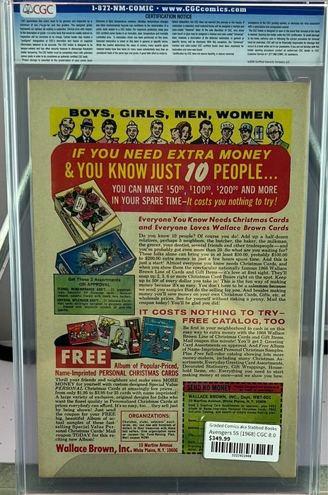 Avengers 55 (1968) CGC 8.0