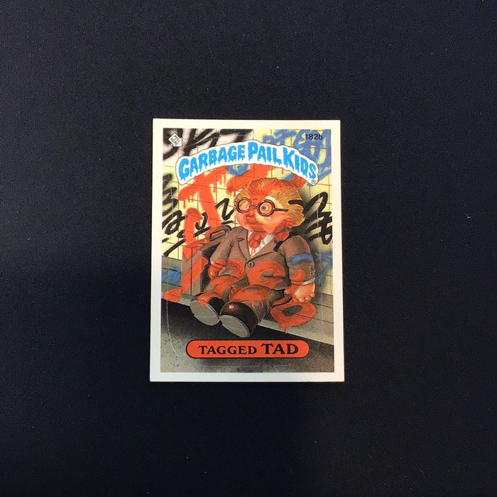 1986 Topps Garbage Pail Kids #182b Tagged Tad