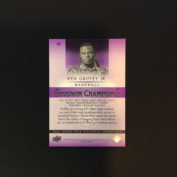 2021 Upper Deck Goodwin Champions Platinum Purple Pulsar 11/23 #47 Ken Griffey Jr.
