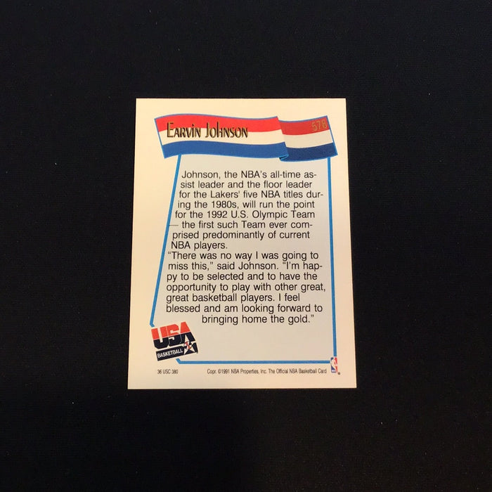 1991-92 Hoops #578 Magic Johnson USA