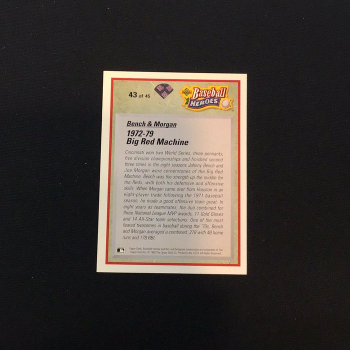 1992 Upper Deck Bench/Morgan Heroes #43 J.Bench/J.Morgan