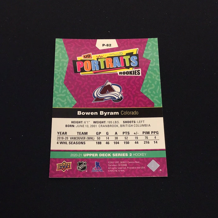 2020-21 Upper Deck UD Portraits #P82 Bowen Byram