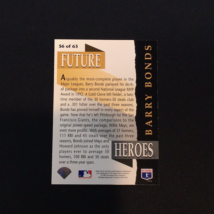 1993 Upper Deck Future Heroes #56 Barry Bonds