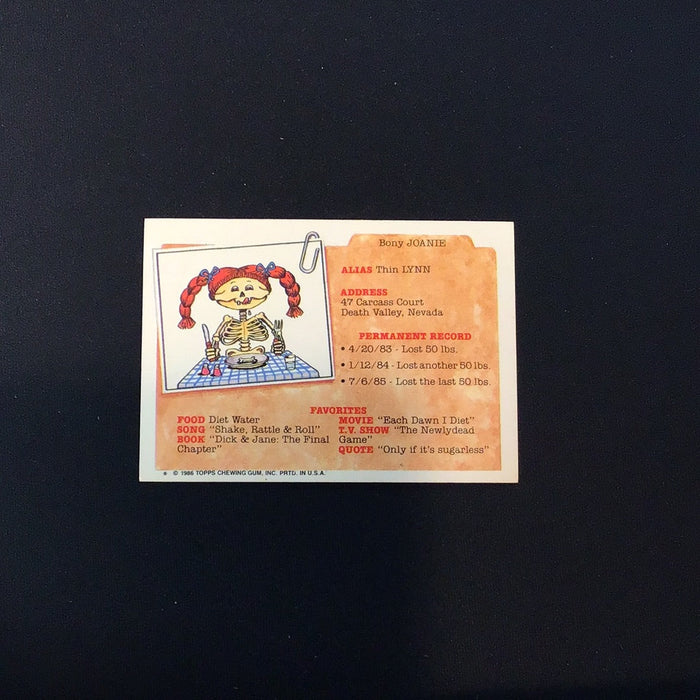 1986 Topps Garbage Pail Kids #191a Ben Bolt