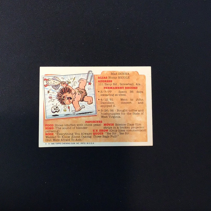 1986 Topps Garbage Pail Kids #190b Gil Grill