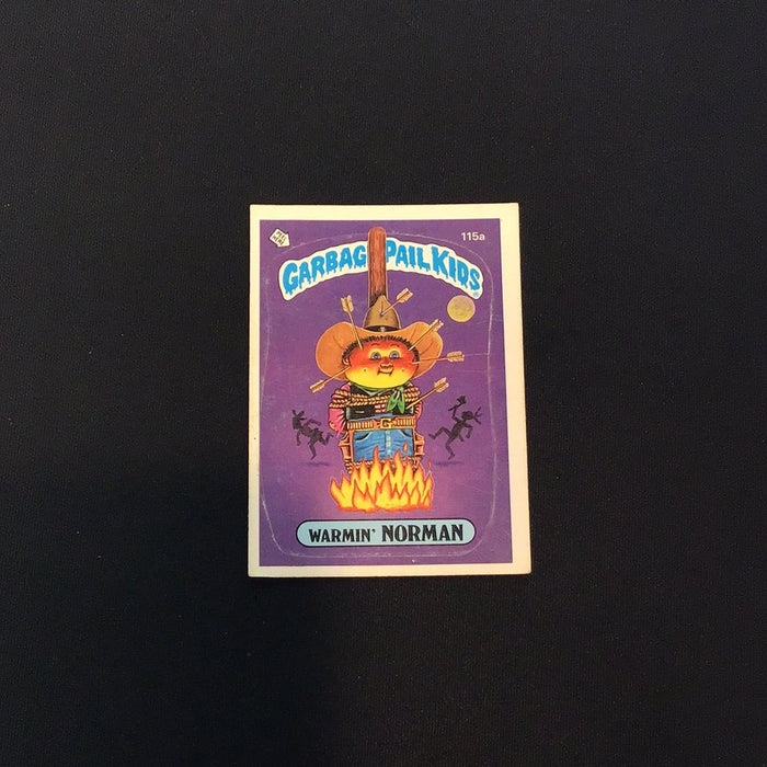 1986 Topps Garbage Pail Kids #115a Warmin' Norman