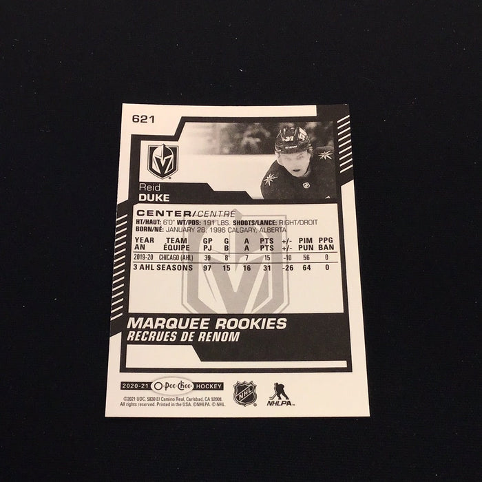 2020-21 O-Pee-Chee #621 Reid Duke RC
