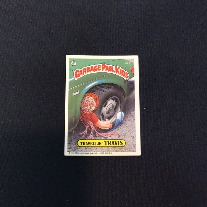 1986 Topps Garbage Pail Kids #127a Travelin' Travis