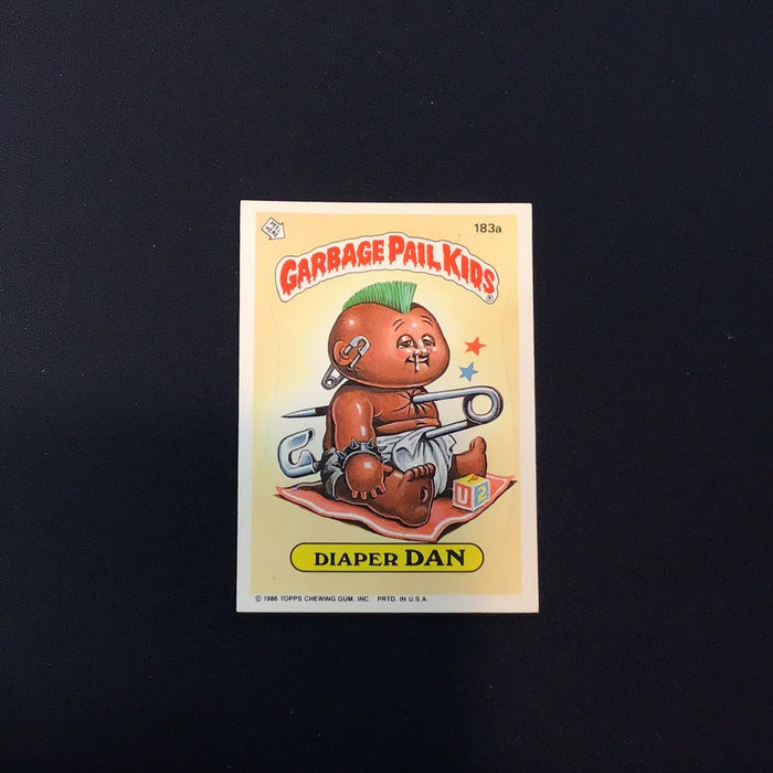 1986 Topps Garbage Pail Kids #183a Diaper Dan