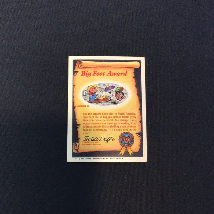 1985 Topps Garbage Pail Kids #52a Dirty Harry