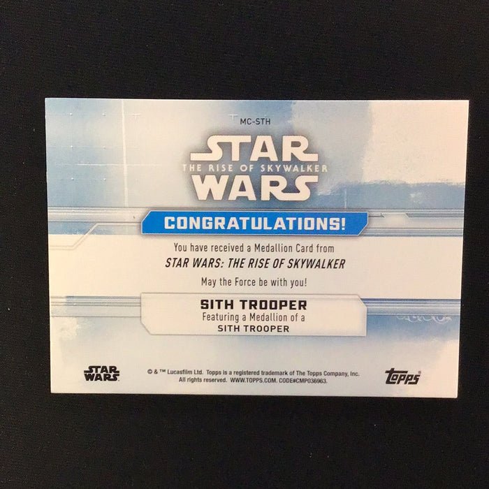2019 Star Wars The Rise of Skywalker Series One Commemorative Medallions #MCSTH Sith Trooper