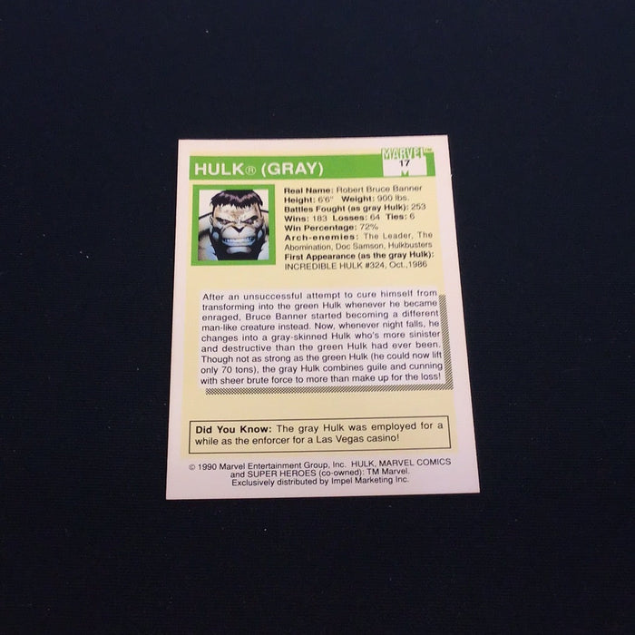 1990 Impel Marvel Universe I #17 Hulk