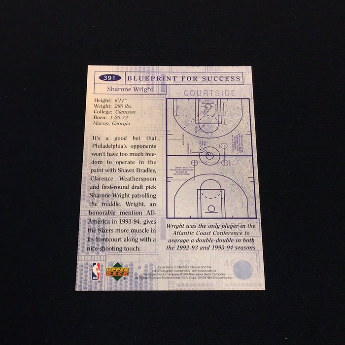 1994-95 Collector's Choice Silver Signature #391 Sharone Wright BP