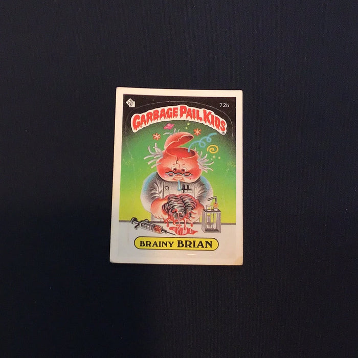 1985 Topps Garbage Pail Kids #72b Brainy Brian