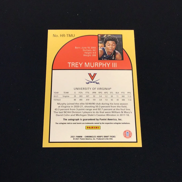 2021-22 Panini Chronicles Draft Picks Hoops Retro Autographs Black #4 Trey Murphy III