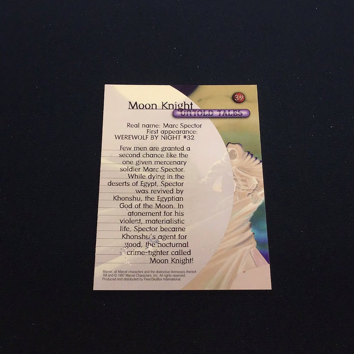 1997 Fleer SkyBox Marvel Premium QFX #39 Moon Knight