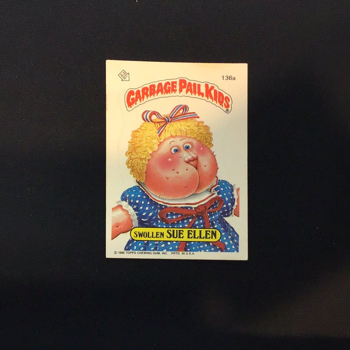 1986 Topps Garbage Pail Kids #136a Swollen Sue Ellen