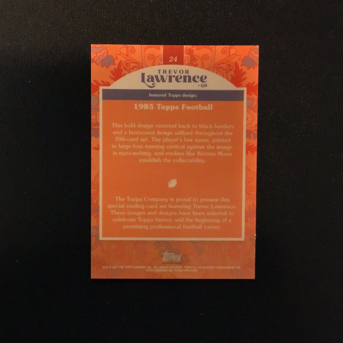 2021 Topps X Trevor Lawrence Orange #24 Trevor Lawrence/1985 Topps Football