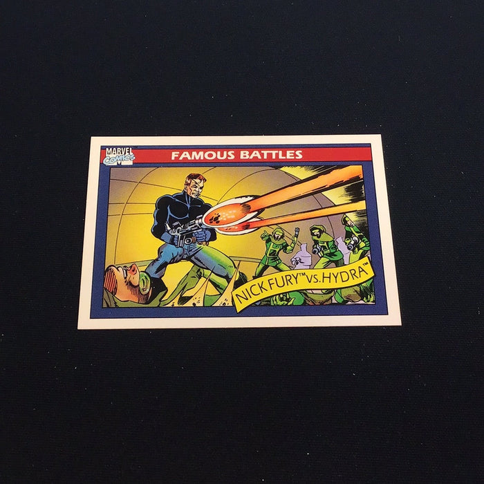 1990 Impel Marvel Universe I #107 Nick Fury vs. Hydra