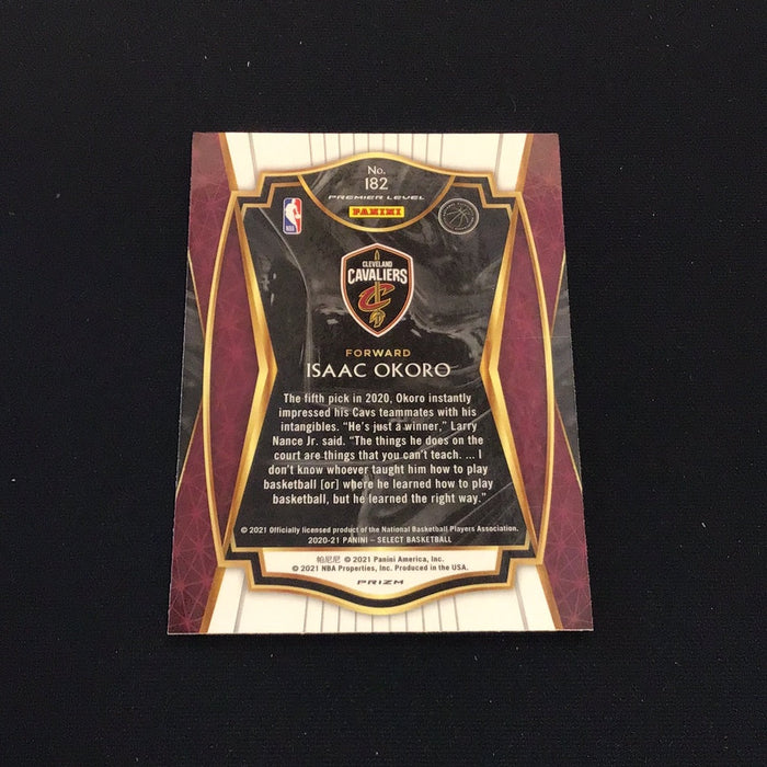 2020-21 Select Prizms Red White Orange Shimmer #182 Isaac Okoro