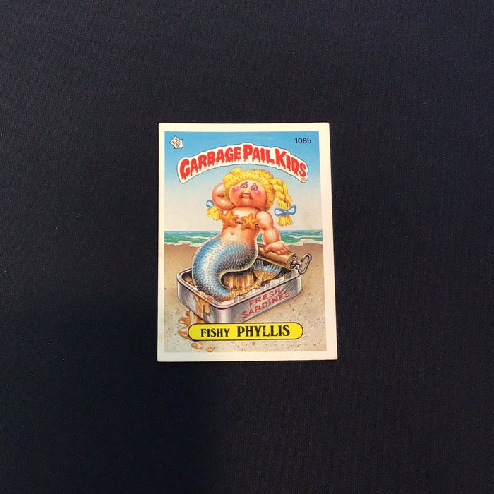 1986 Topps Garbage Pail Kids #108b Fishy Phyllis