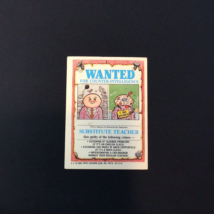 1986 Topps Garbage Pail Kids #142b Hunted Hunter